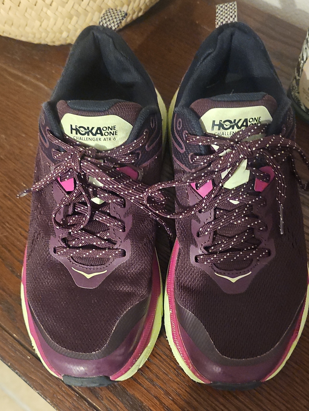 Hoka One One Women's Plum and Pink Trail Running Shoes